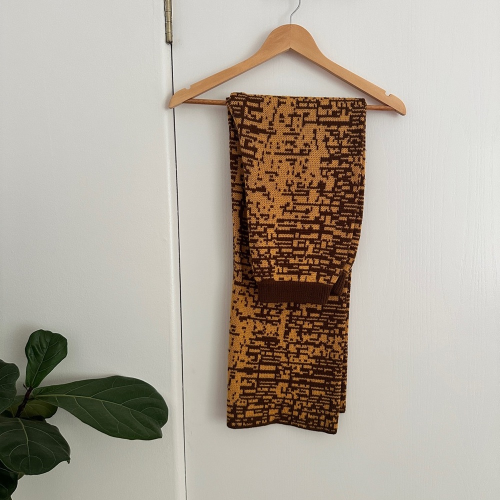 Beklina Merino Jacquard Knit Trouser Cocoa/Saffron